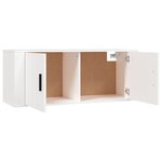 vidaXL Meuble TV mural Blanc 100x34 5x40 cm