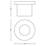 Spot encastrable étanche moss ip67 led d11 cm - inox