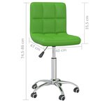 vidaXL Chaises à manger pivotantes lot de 2 vert similicuir