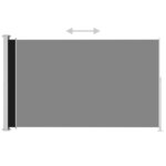 vidaXL Auvent latéral rétractable de patio 180x300 cm Noir