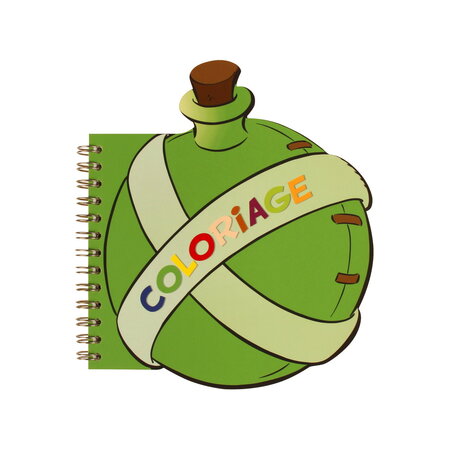 Bloc de coloriage gourde potion magique 13.5 x 16 cm - asterix et obélix