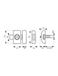 THIRARD - Verrou à bouton Universel ajustable pour entrée  Transit 2  dim. cylindre de 35 à 80mm  acier  5 clés  epoxy argent