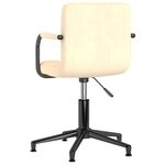 vidaXL Chaises pivotantes à manger lot de 2 crème velours