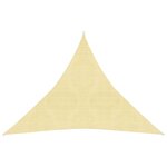 vidaXL Parasol en PEHD triangulaire 5x5x5 m Beige