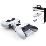 Subsonic - Station de recharge Blanche pour 2 manettes DualSense PS5