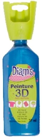 Peinture Diam's 3D 37 ml Nacré Bleu Méditerranée