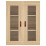 vidaXL Buffet haut Chêne sonoma 69 5x34x180 cm Bois d'ingénierie