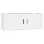 vidaXL Ensemble de meubles TV 4 Pièces Blanc Bois d'ingénierie