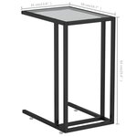 vidaXL Table d'appoint pour ordinateur Noir 50x35x65 cm Verre trempé