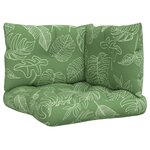 vidaXL Coussins de palette 3 Pièces motif de feuilles tissu Oxford