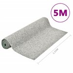 vidaXL Gazon artificiel avec picots 5x1 33 m Gris
