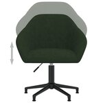 vidaXL Chaises pivotantes à manger lot de 4 vert foncé velours