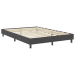 vidaXL Sommier tapissier Gris foncé Tissu 140x200 cm