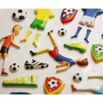 Autocollants réutilisables - Relief 3D - Football