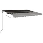 vidaXL Auvent automatique rétractable avec poteaux 4 5x3 5m Anthracite