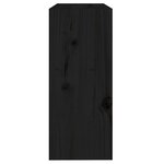 vidaXL Bibliothèque/Cloison Noir 60x30x71 5 cm Bois solide de pin