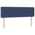 vidaXL Sommier tapissier avec matelas et LED Bleu 140x190 cm Tissu
