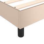 vidaXL Lit à sommier tapissier avec matelas Cappuccino 160x200 cm