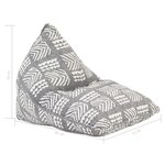 vidaXL Canapé pouf Gris Tissu Patchwork