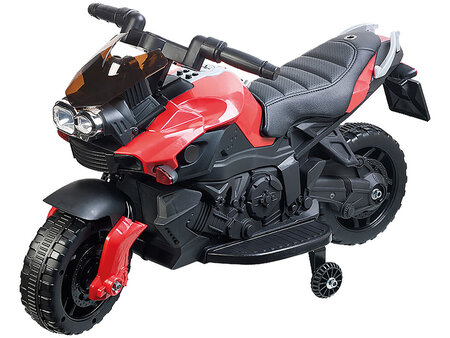 Moto électrique pour enfant avec stabilisateurs et effets sonores EKM-70