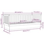 vidaXL Lit de jour 90x200 cm Bois de pin massif