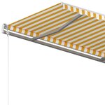 vidaXL Auvent rétractable automatique 450x300 cm Jaune et blanc