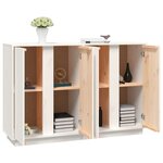 vidaXL Buffet Blanc 120x35x80 cm Bois massif de pin