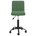 vidaXL Chaises pivotantes à manger lot de 4 vert foncé velours