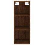 vidaXL Buffet haut Chêne marron 34 5x34x180 cm Bois d'ingénierie