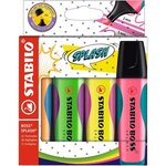 Pochette x 4 surligneurs stabilo boss splash