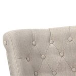 vidaXL Chaises en style français lot de 2 crème tissu