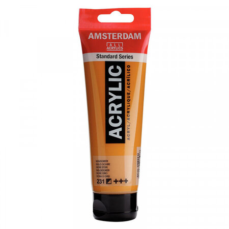 Peinture acrylique en tube - ocre d'or - 120ml - amsterdam