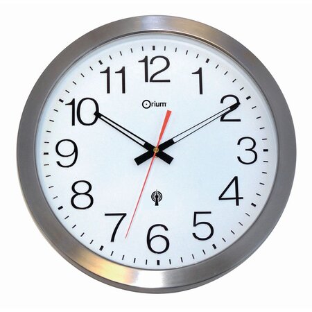 Horloge murale étanche radio-contrôlée, Ø 35,5 cm - Inox