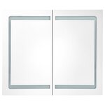 vidaXL Armoire de salle de bain à miroir LED gris 80x12x68 cm