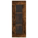 vidaXL Buffet haut Chêne fumé 34 5x34x180 cm Bois d'ingénierie