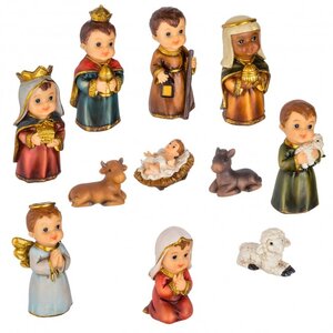 Féerie Lights Kit de 11 Mini Santons pour Crèche de Noël