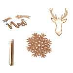 Loisirs créatifs - kit plastique dingue - décorations de noël dorées