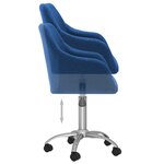 vidaXL Chaises pivotantes à manger lot de 2 bleu tissu