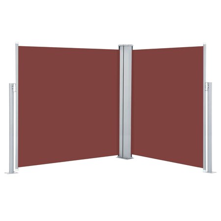 vidaXL Auvent latéral rétractable Marron 140x600 cm