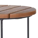 H&S Collection Ensemble de tables d'appoint 2 Pièces Teck Marron