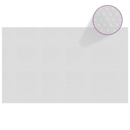 vidaXL Film solaire de piscine flottant PE 1000x600 cm Gris