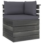 vidaXL Salon palette de jardin 6 Pièces avec coussins Bois de pin