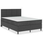 vidaXL Sommier tapissier Gris foncé Tissu 160x200 cm