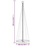 vidaXL Arbre de Noël cône 310 LED Blanc chaud 100x300 cm