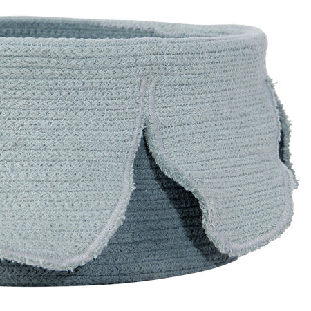 Panier de rangement pétales bleu et vert foncé 20 x Ø 33 cm