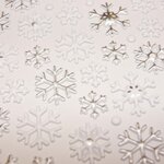 Stickers mousse 3D - Flocons de neige argentés