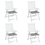 vidaXL Coussins de chaise de jardin 4 Pièces gris 50x50x3 cm tissu oxford