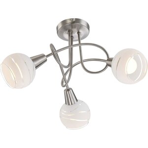 Globo projecteur led avec 3 ampoules elliott nickel mat 54341-3