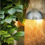 Eglo lampe murale d'extérieur "lepus" 40 w argenté