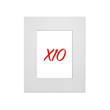 Lot de 10 passe-partouts standard blanc pour cadre et encadrement photo - Nielsen - Cadre 50 x 70 cm - Ouverture 29 x 44 cm